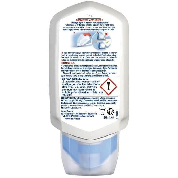 RUBSON Mastic Re-new tube gris 5m de joint