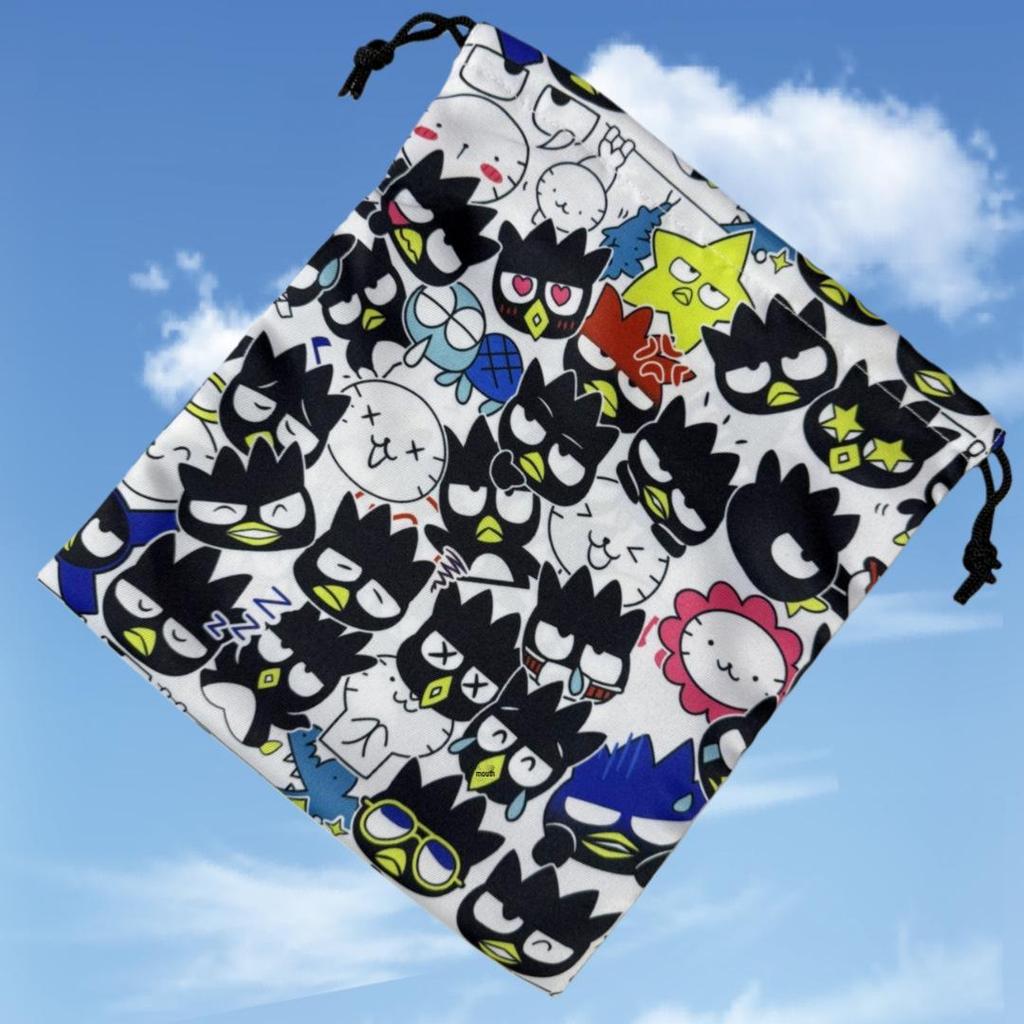 Large Sanrio Canvas Double-Sided Printed Drawstring Tote Bag, Eco-friendly Storage Solution