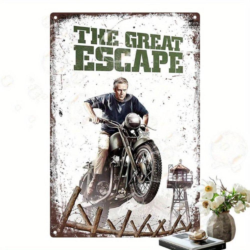 Retro Motorcycle Tin Sign Man Cave Garage Decor 20x30 Cm Metal Poster