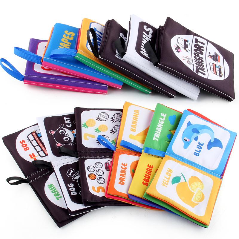 Three-Dimensional Baby Cloth Book Early Education Toy English Palm Book Can'T Be Torn By Snapping Fingers A Variety Of Cognitive Baby Cloth Books