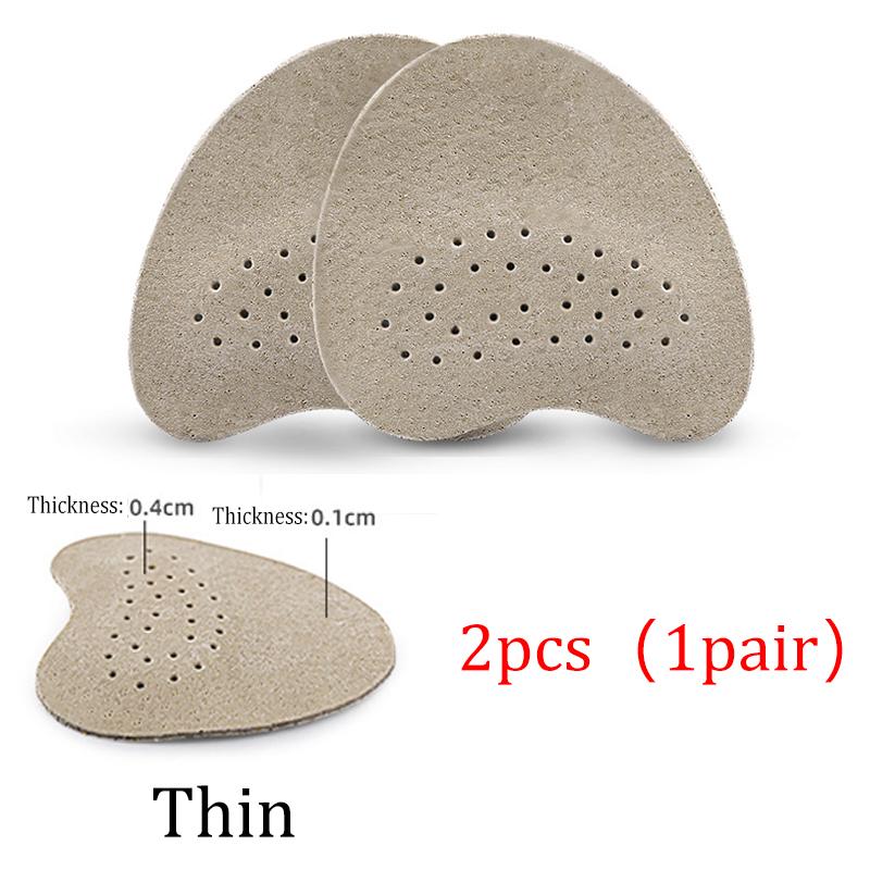 

2pcs Leather Forefoot Pad Sandals Anti-slip Stickers Women High Heels Pain Relief Insoles Toe Cushion Foot Care Shoes Pad Insert