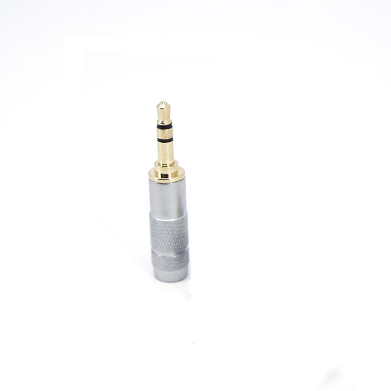Gold Plated Silver 3.5mm 3 Pole Stereo Male Repair Headphone Jack Plug Cable Audio Headphones Connector Wire Soldering Cover