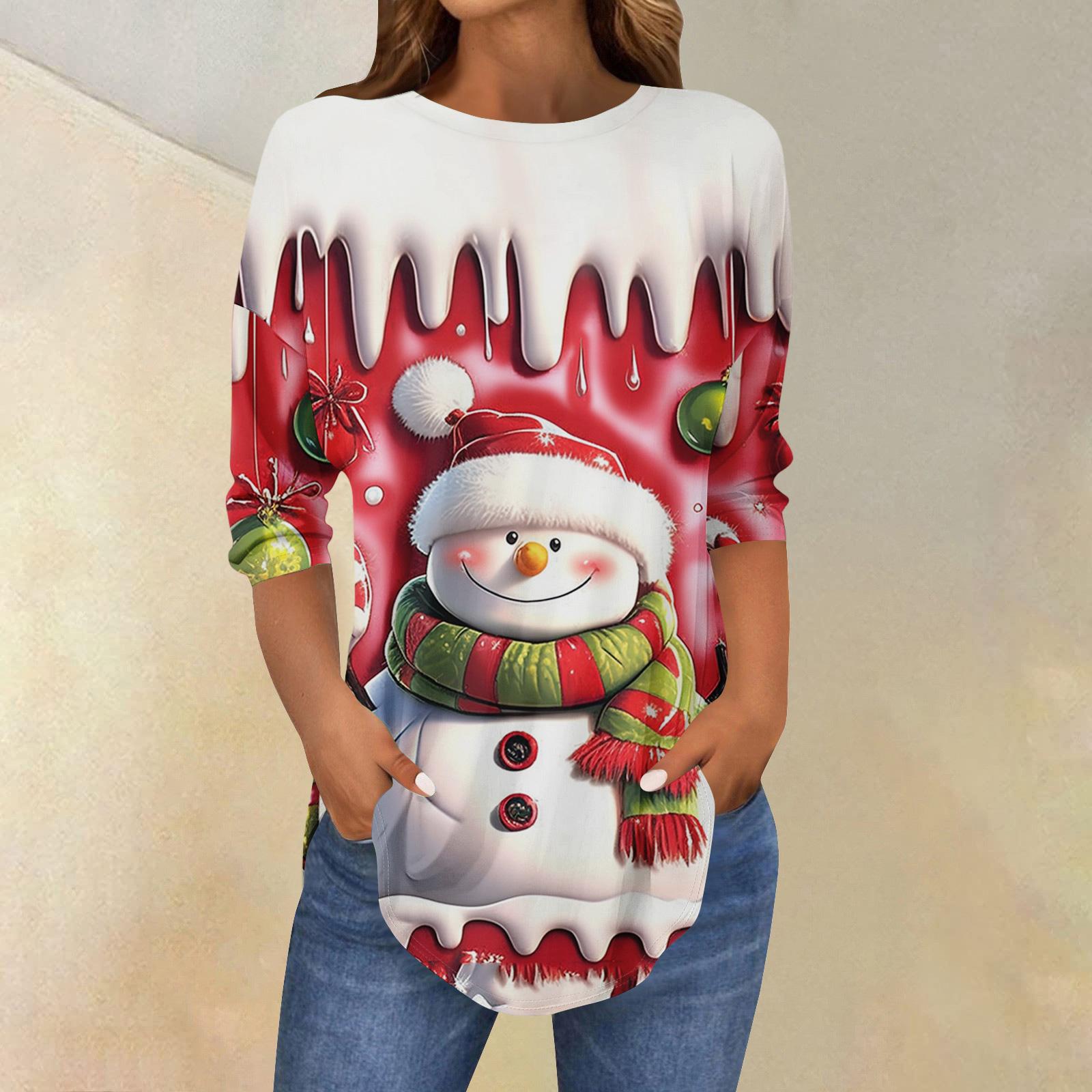 

Tee Shirts For Women Fall Casual Long Sleeve Shirts Sweatshirt Vintage Graphic Printing Top Pullover Valentine s Day XL