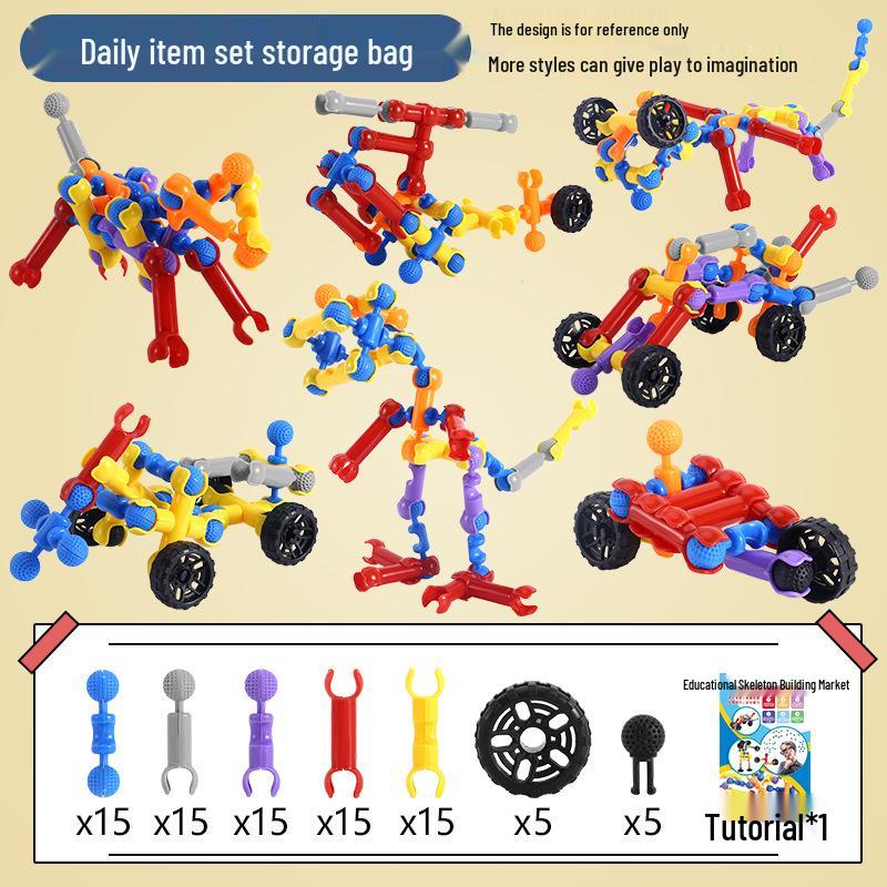 Cross-Border Children's Versatile Large Skeleton Joint Building Blocks for DIY Kindergarten Educational Play