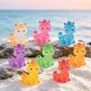 8Pcs Mini Dinosaur Figures, Glow In The Dark Miniature Chinese Mythical Creature Statue, Tiny Resin Animals Ornaments for Fairy Garden, DIY