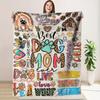 "Best Dog Mom Ever" Soft Fleece Blanket - Perfect Gift for Dog Lovers