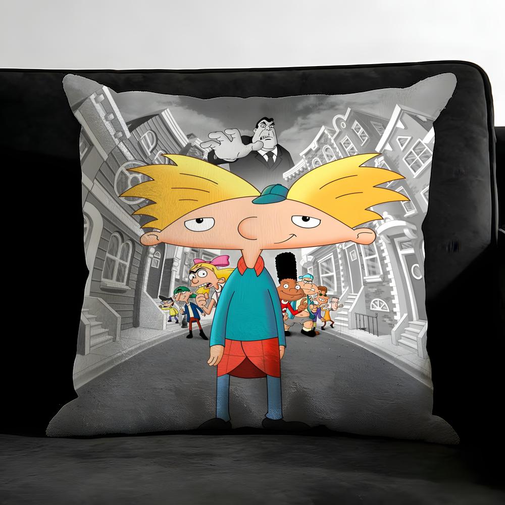 H-Hey Arnold Cartoon Cushion Cover Pillowcase Ultra Soft Skin Friendly Fabric Cloud Like Comfort & Concealed Zipper