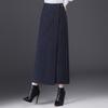 Plaid Woolen High-Waisted Pencil Skirt: Winter 2025 Korean Style, Thickened and Warm with Slit
