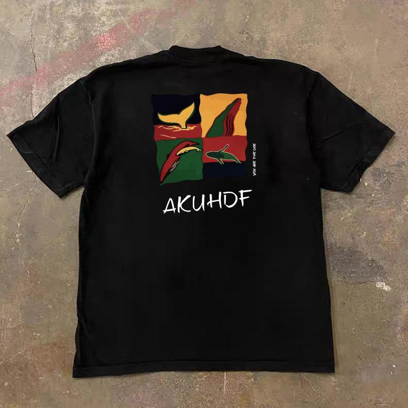 

Зарабатывайте деньги на благотворительность 3a260G Чистый хлопок двойная пряжа! Вверх, человек! Тяжелая футболка с коротким рукавом свободного кроя для пары, женская, мужская 3A [double yarn pure cotton 260g] Black XL