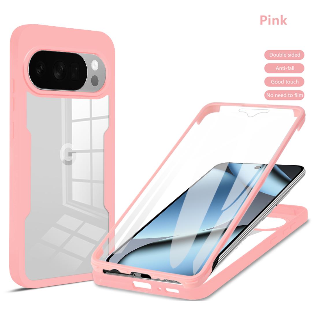 

Full Body Protection Shockproof Case for Google Pixel 10 Pro XL Pixel 9 Protective Cover Screen Protector Fundas Coque Google Pixel 10 розовый