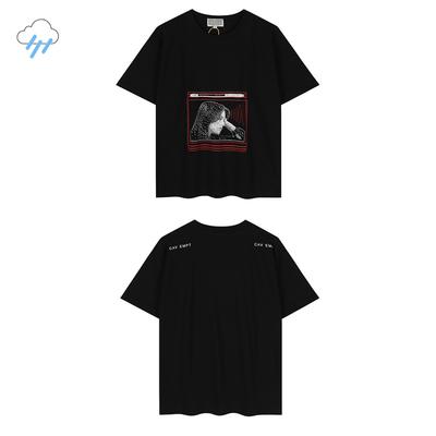 Best Quality Cotton 260GSM TShirt Unisex Unisex Character Print Patterns CAVEMPT T Shirt Black Oversized CAV EMPT Tee Tops
