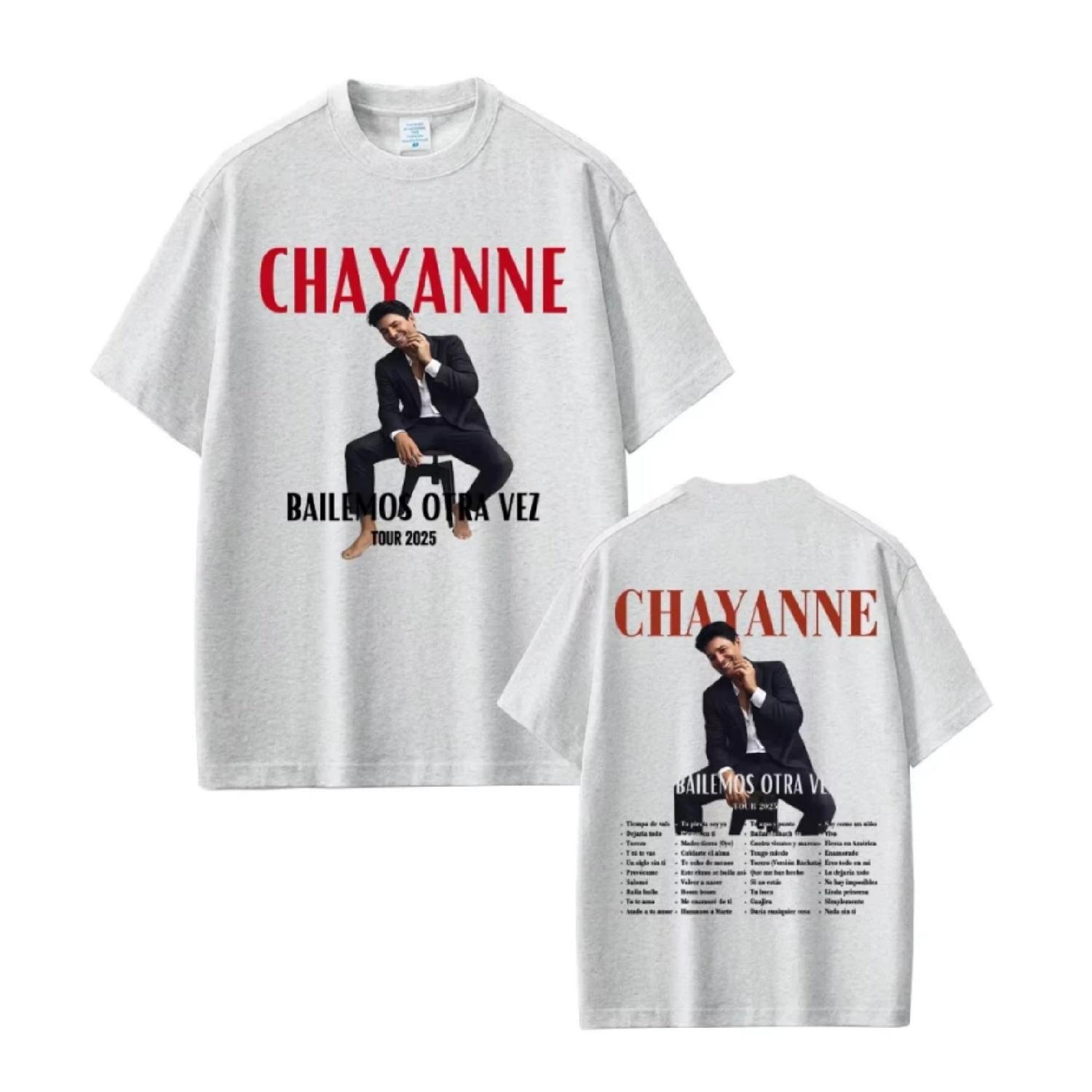 

Chayanne Album Bailamos Otra Vez Tour 2025 T-shirts Men Women Clothing Casual Cotton Vintage Short Sleeve T Shirts Streetwear S чёрный