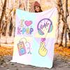 KPOP Flannel Blanket Soft Warm All-Season Throw, Design for Camping, Car Travel, Hiking Sofa, Bed, Office Perfect Gift for Parties