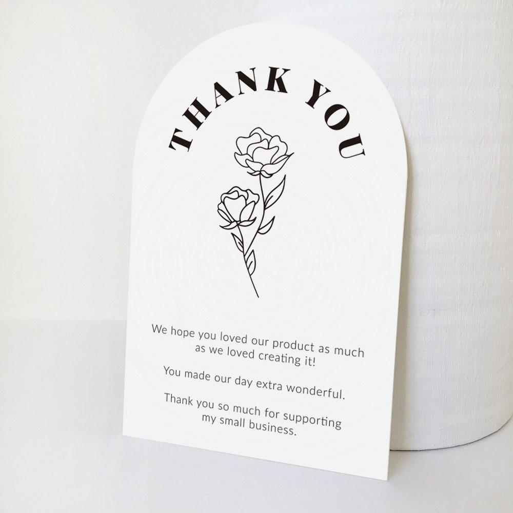 30pcs Thank You for Supporting My Small Business Card Thanks Greeting Card Appreciation Cardstock for Sellers Gift Merci Card