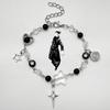 Handmade Braided Bracelets for Women Men Chinese Style Charm Double Layer Stackable Bead String Bracelets Adjustable Jewellery