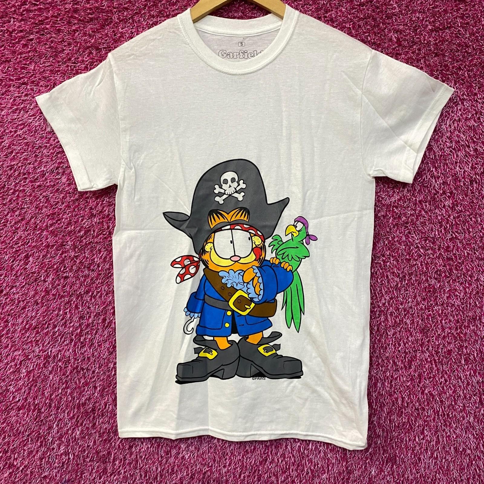 Garfield Pirate and Parrot Graphic Design T-Shirt XL