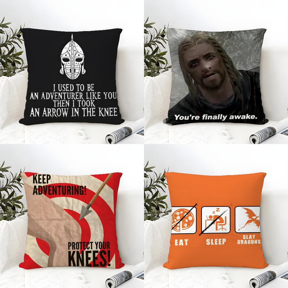 Internet Ehi Tu Sei Finalmente Sveglio Meme 2 Federa in Lino Naturale Stampa Double-Sided Decorazione per Divano Casa Copricuscino