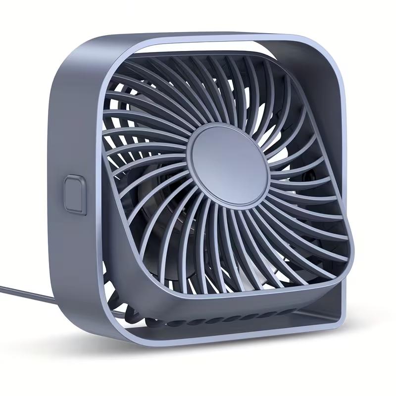 Portable USB Desk Fan 360° Adjustable 3 Speed Quiet Mini Desktop Cooling Fan