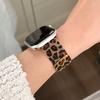 Luxury Leopard Print Resin Metal Strap For Apple Watch Ultra3 Band 49mm Slim Strap for iWatch Series 11 10 9 8 SE3 38/40/41/42/44/45/46 Woman Bracelet