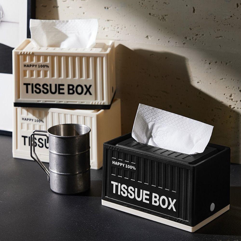 Minimalist Paper Towel Case Rectangle Paper Container Light Luxury Napkin Holder  Home Decoration