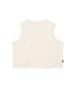 Covernat Woman Crop Clover Heart Sleeveless Ecru
