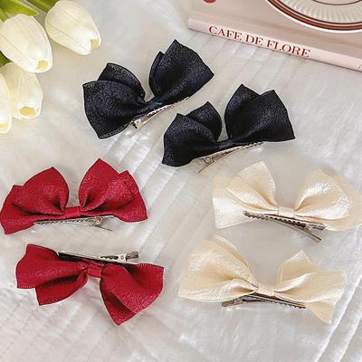 2 STÜCKE Neue Nette Prinzessin Schwarz Rot Bogen Mädchen Haarnadeln Kinder Headwear Hairgrip Haarspangen Haarspangen Haarschmuck