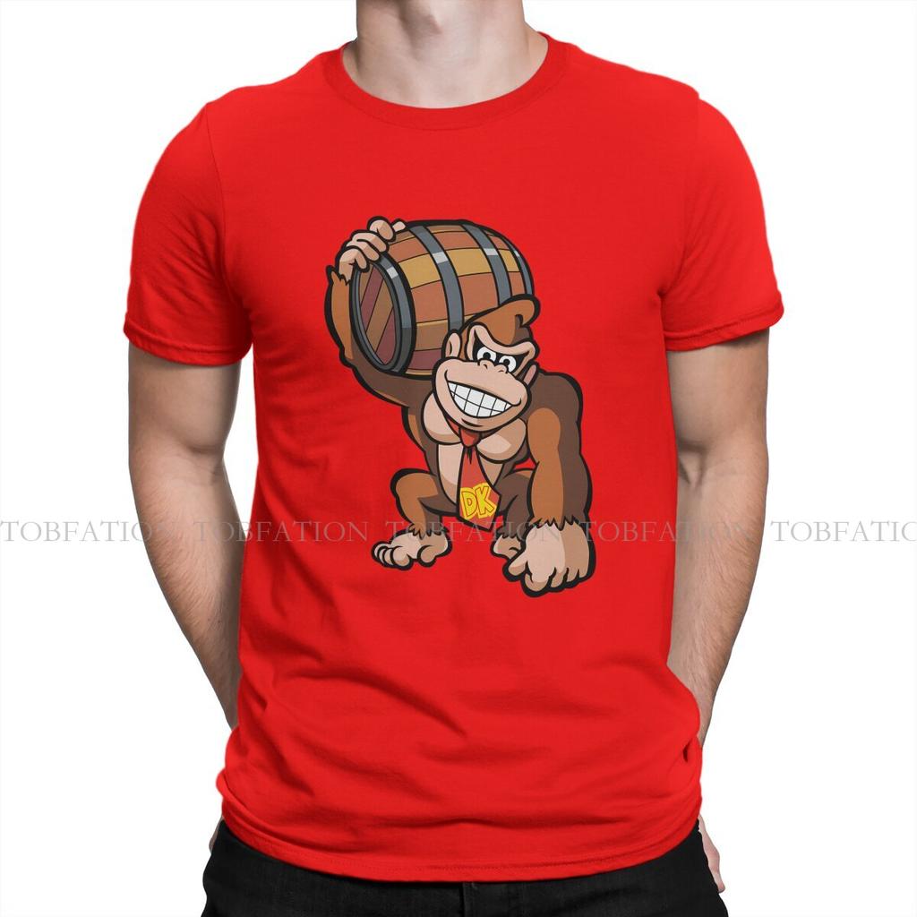 2026 New with Barrel O Neck Causal T Shirt Donkey Kong Game Pure Cotton Basic T Shirt Mans Clothes Fashion Oversized Big Sale