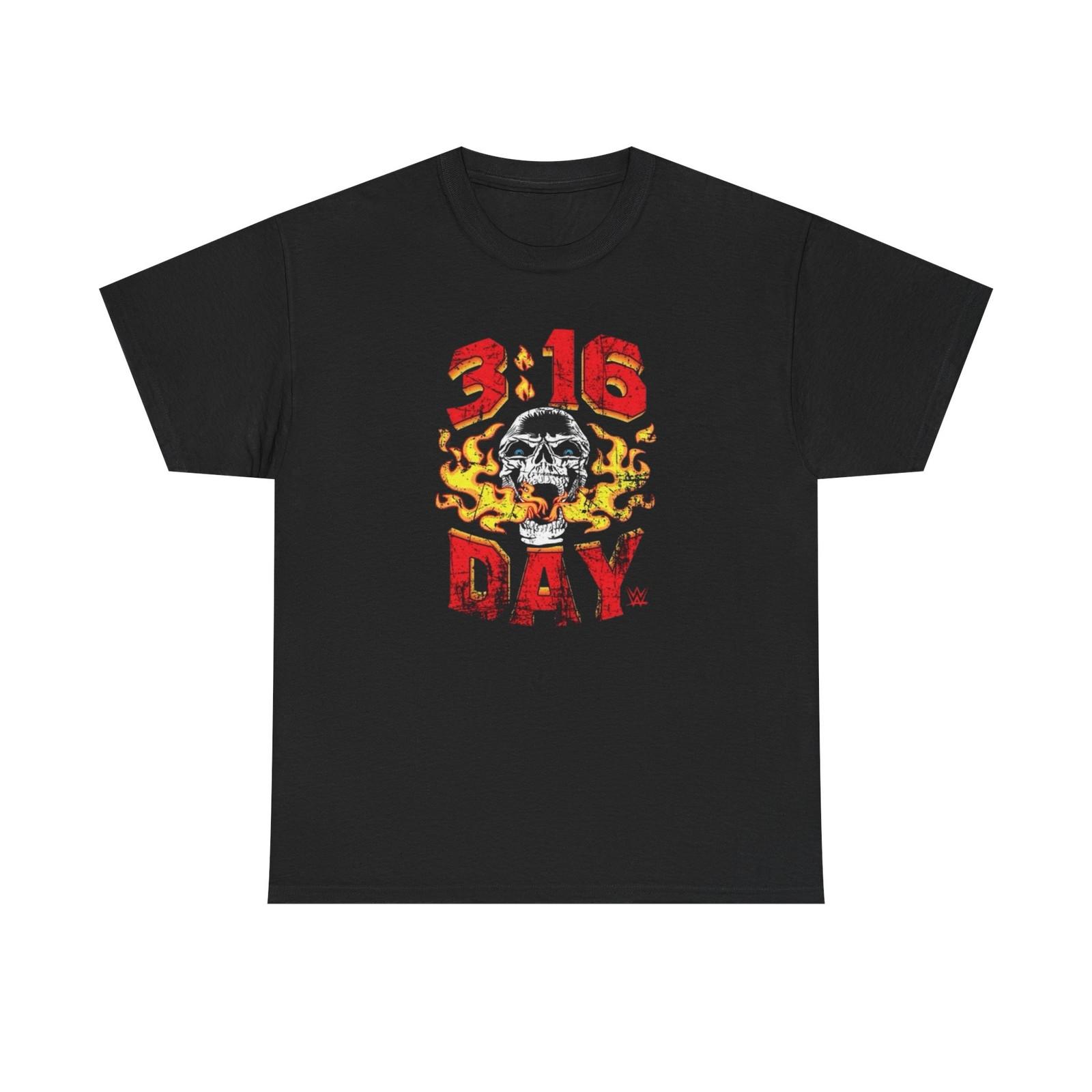 

316 Day Stone Cold Wrestling Graphic T Shirt Mens Womens Tees Top S-5XL NEW Unisex Heavy Cotton Tee M
