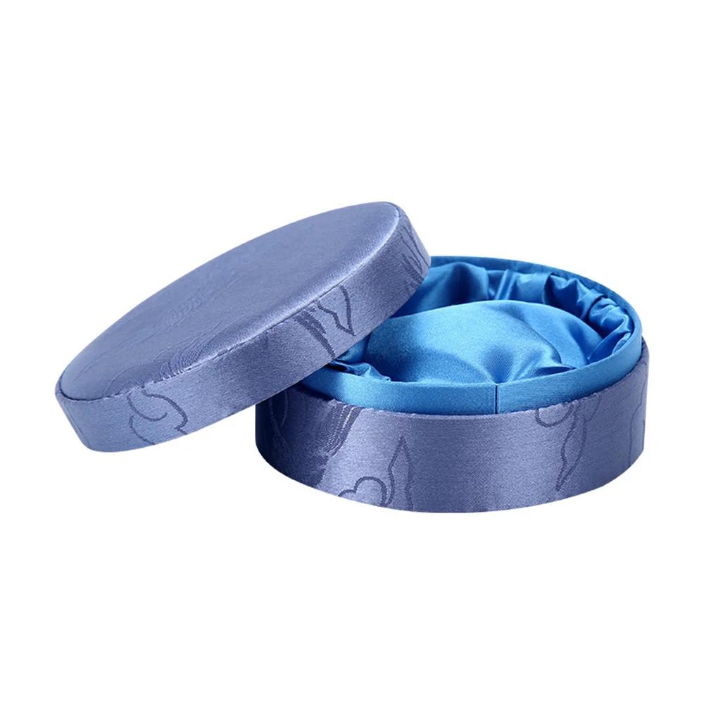 Premium Solid Color Embroidered Bangle Bracelet Box Traditional Luxury Good-looking Exquisite Chinese Round Packaging Exquisite