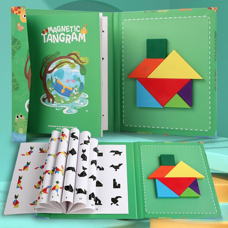 Magnetic Tangram Educational Puzzle for Children - Creative Assembly Toy for Early Learning