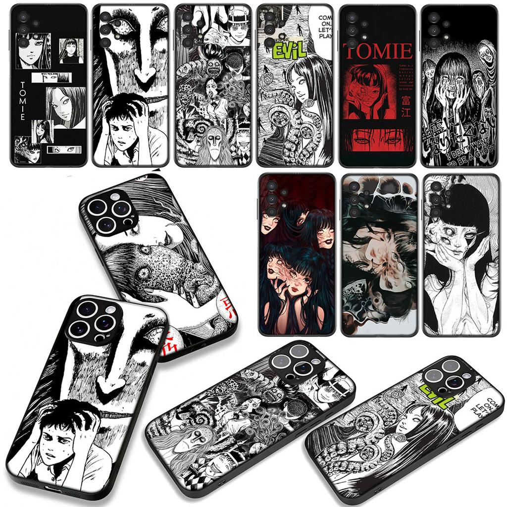 for Samsung Galaxy A36 A17 A26 A07 A35 A54 A53 A13 A33 A34 S8 S9 S20 S21 FE S10 Plus Phone Cover Case Wallpaper Junji Tomie Ito