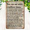 Metal Wall Sign Retro English Quote Round Tin Poster Garden Decor