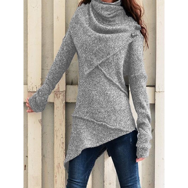 GMXIA Jaquetas e casacos femininos vintage casual cor sólida estampa outono inverno manga comprida