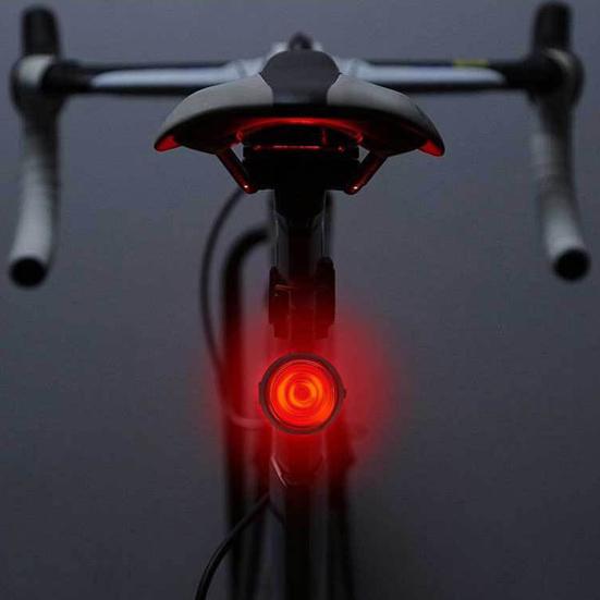 Bicycle Tail Light with Brake Sensor Waterproof USB Rechargeable Universal MTB Road Mountain Bike Cycling Night Riding Warning Rear Lamp
