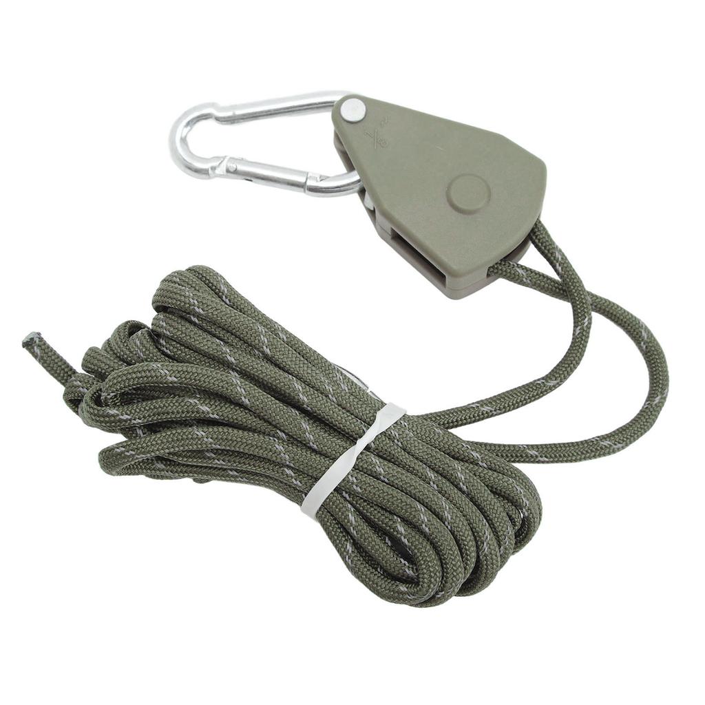 2 Pcs Camping Tent Wind Cord Outdoor Tent Rope with Pulley Canopy Quick Setup Camping Rope
