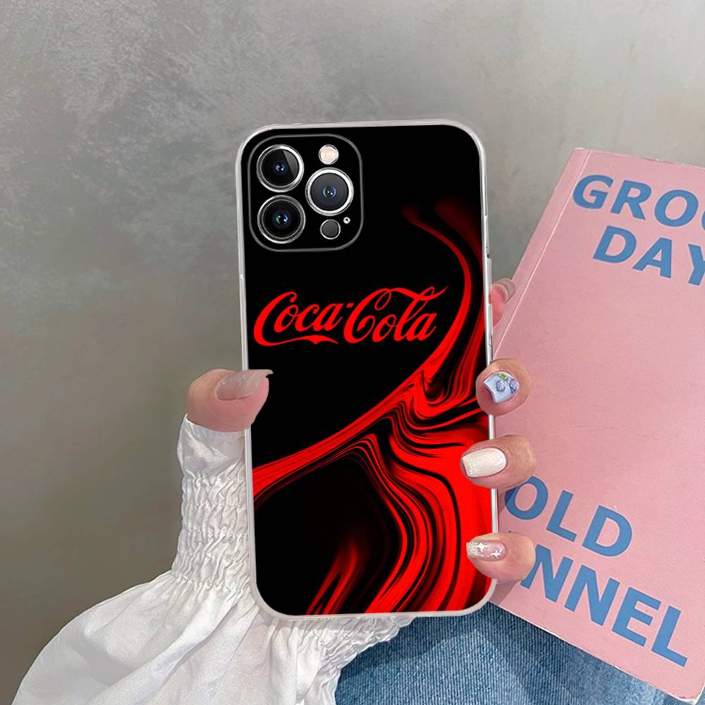 C-COCA Logo C-COLAS Phone Case For iPhone 11 13 16 12 17 14 15 Pro Max Plus Soft Clear Back Cover Coque