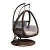 Outdoor Courtyard Rocking Chair Set with Hanging Chair and Recliner