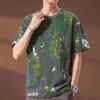 Plus Size 6XL-13XL Fashion Men's Distressed T-shirt Summer Oversized Tops Casual Painted Short Sleeve Tee Summer Clothing