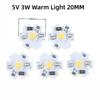 5/10Pcs 16mm 20mm LED Lamp Boards 1W 3W Single Color 5V 12V Warm Neutral White Spotlights Downlights Sunset Lights