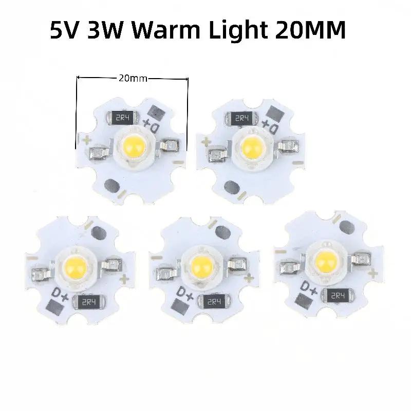5/10Pcs 16mm 20mm LED Lamp Boards 1W 3W Single Color 5V 12V Warm Neutral White Spotlights Downlights Sunset Lights