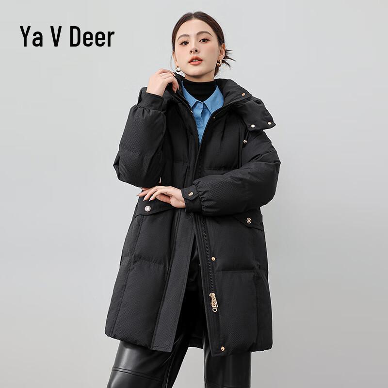 

Женский пуховик средней длины Yalu со съемным капюшоном S