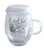 Toyo Ceramics Arita Ware Celand Glass Stylish Mug Clematis IW-002