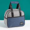 Oxford Fabric Portable Handheld Lunch Bag Insulated Cooler Bag with Front Pocket and Dual Handles for Food Storage and Transportation
