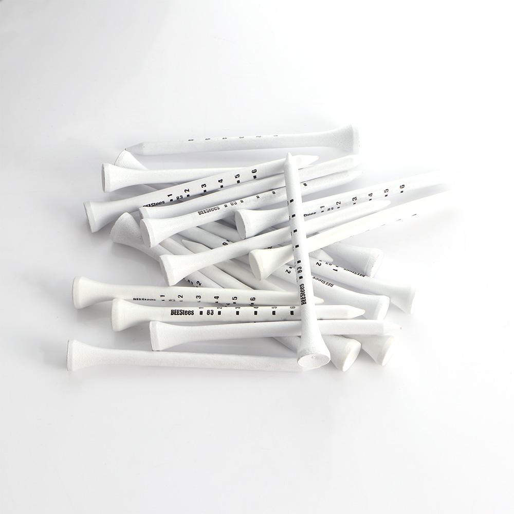 Wooden Scale White 83mm Golf Tees Tee Golf Holder Ball Socket