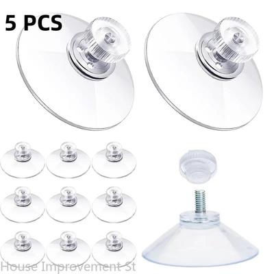 5PCS Suporte de Ventosa de Plástico 25/32/41/53 mm com Parafuso Ventosas de PVC Transparentes Ventosa Extra Forte Suporte de Sucção para Vidro