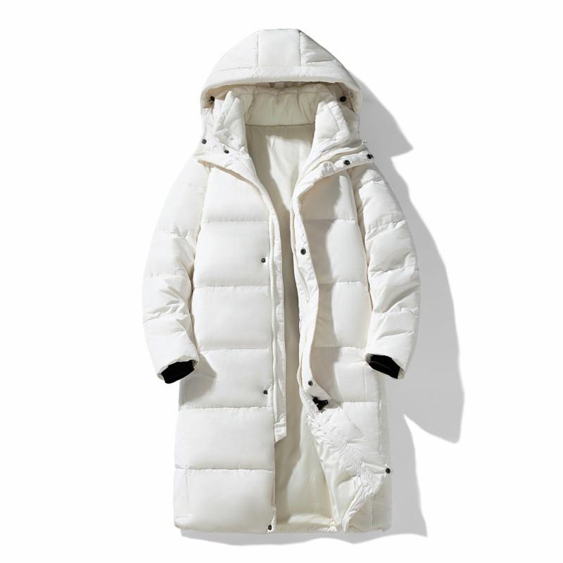 Long Warm Winter Down Jacket Men Women Hooded Thick Puffer Coat With 90% White Duck Plus Size Available