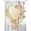 Liebe rosa Rose Schmetterling Tüll Fenster Vorhang für Wohnzimmer moderne durchsichtige Vorhang für Schlafzimmer Küche Vorhänge individuell