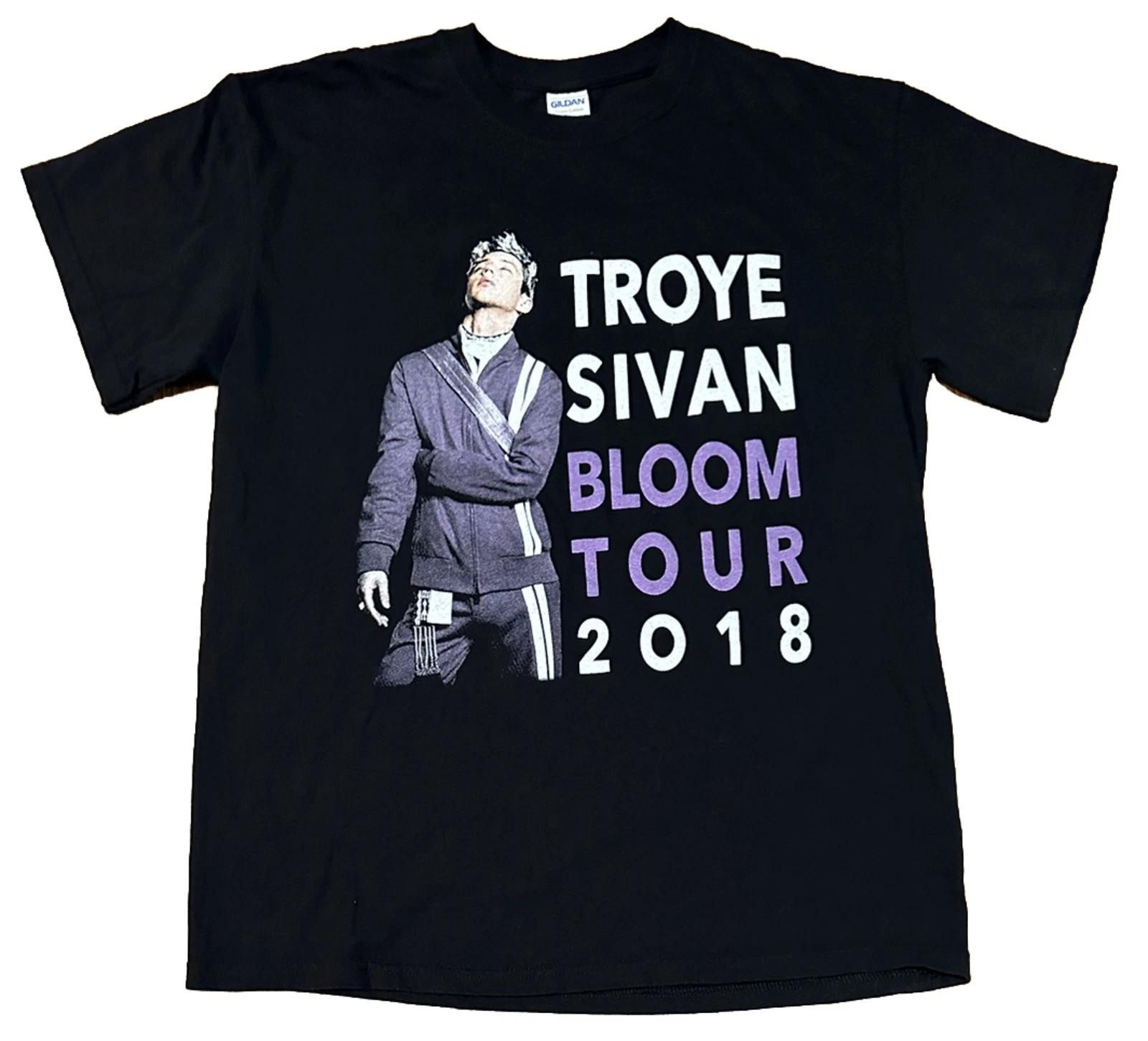 Troye Sivan Bloom Tour 2018 Double Sided Black T Shirt Adult Size Medium Gildan 4XL