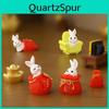 Decoration Landscape Micro New Year Blessing Bag Rabbit Carrot Resin Toy Doll