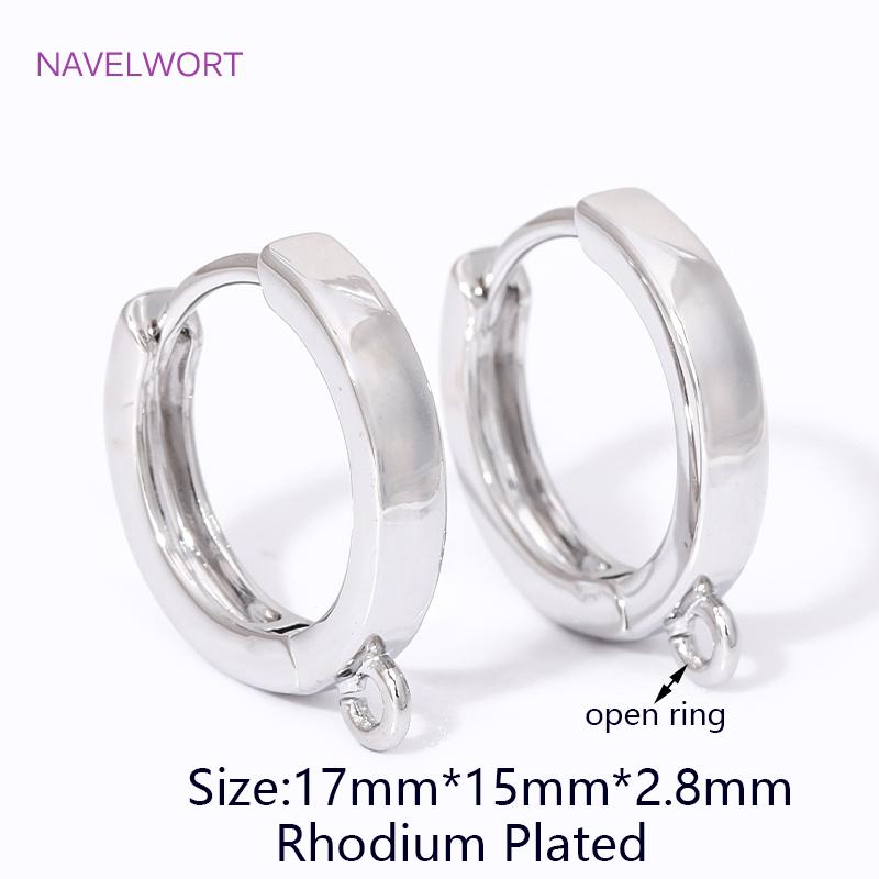 

18K Gold Plated Round Earring Clasps Accessories,Clasps For Earrings,For Earring Making Supplies,DIY Jewelry Making Materials 2 pieces